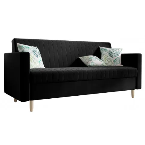 Czarna rozkładana sofa Berit