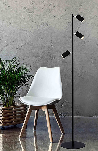 Nowoczesna lampa podłogowa z regulowanymi kloszami S894-Alekiv