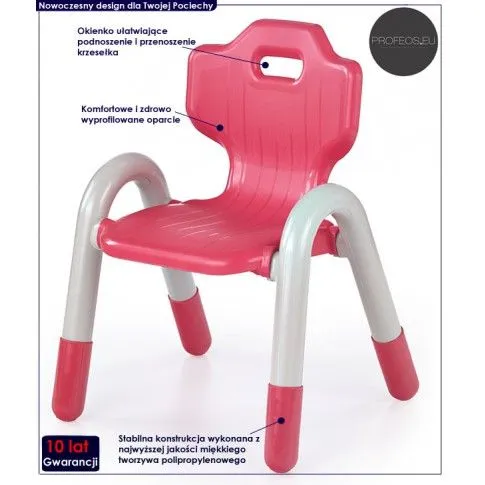 Fotografia Krzesełko dziecięce Ilki - czerwone z kategorii Pokój dziecięcy