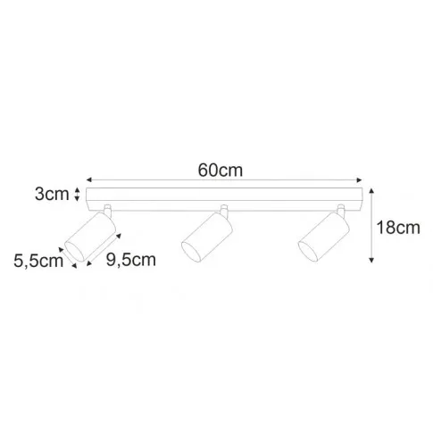 Wymiary lampy S891-Nordia