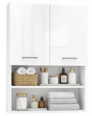 Szafka łazienkowa ścienna biały połysk - Sirella 4X w sklepie Edinos.pl