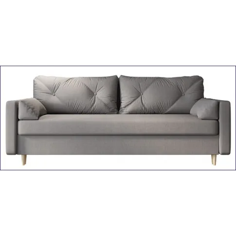 Popielata sofa rozkładana Petra