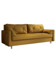 Musztardowa sofa rozkładana - Petra