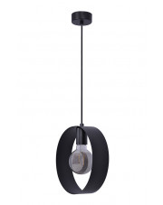 Czarna industrialna lampa wisząca okrąg - S900-Fox w sklepie Edinos.pl
