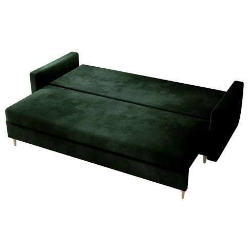 Sofa z funkcją spania zieleń butelkowa Petra