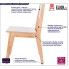 Fotografia Krzesło skandynawskie Idylio - olcha + biały z kategorii Krzesła drewniane