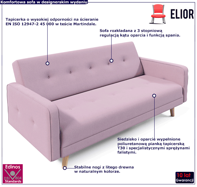 Rozkładana sofa Benita