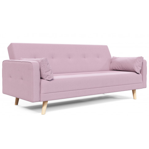 Różowa kanapa z funkcją spania Benita