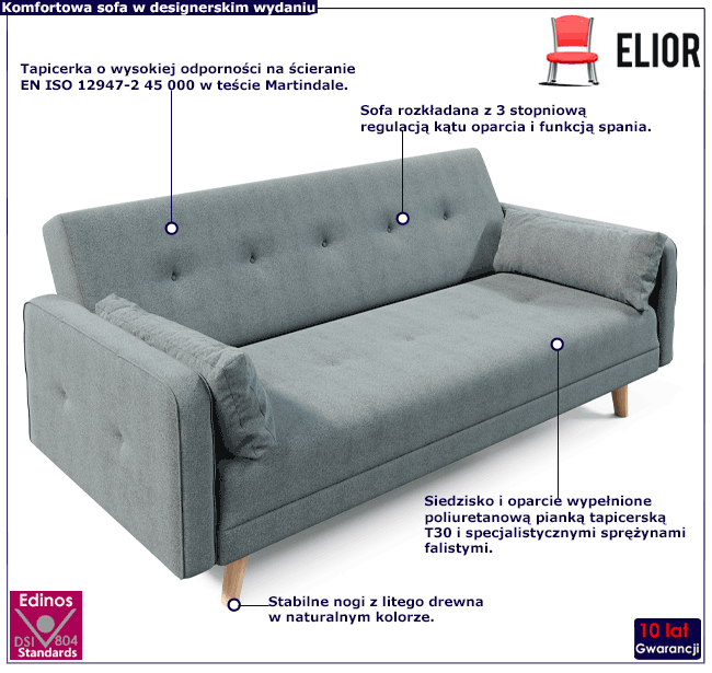 Rozkładana sofa Benita