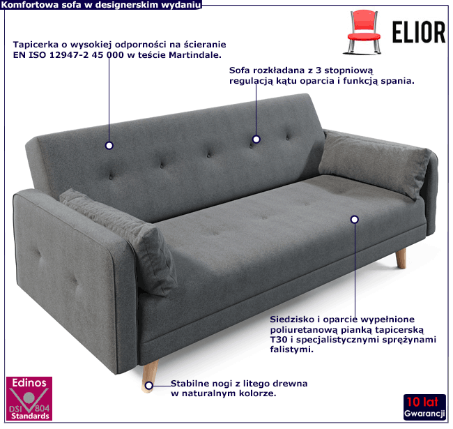 Rozkładana sofa Benita