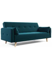 Niebieska sofa rozkładana - Benita w sklepie Edinos.pl