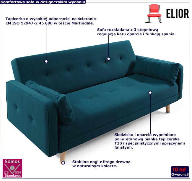 Rozkładana sofa Benita