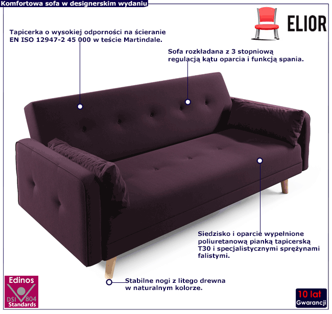 Rozkładana sofa Benita