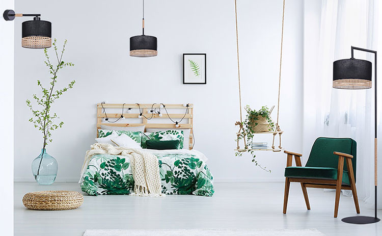 Czarny kinkiet w stylu boho S910-Versi