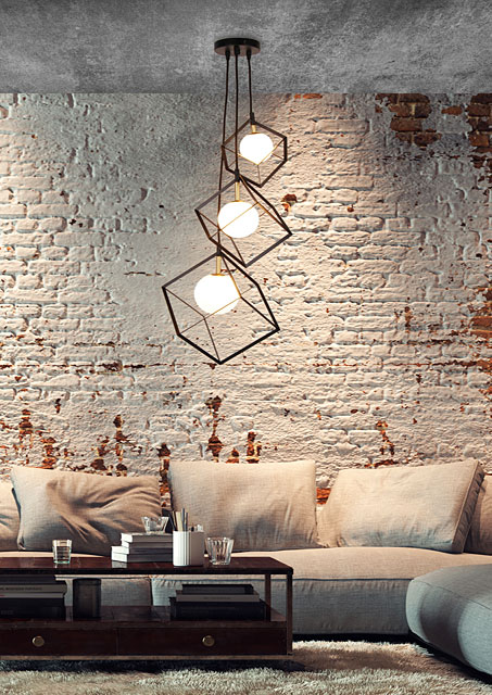 Potrójna lampa industrialna nad wyspę - C973-Dalina