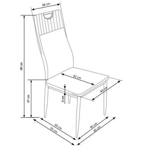 Szczegółowe zdjęcie nr 4 produktu Krzesło tapicerowane Ofio - popielate