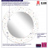 infografika białego okrągłego lustra ściennego w  kropki tutori 8x