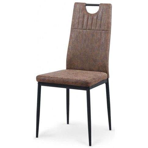 Zdjęcie produktu Krzesło tapicerowane Levin - brązowe.