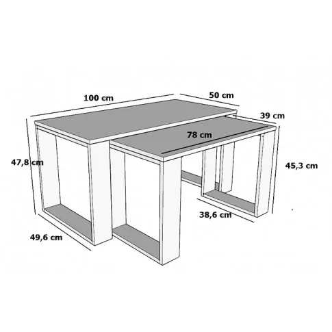 Wymiary stolikow Juna 4X