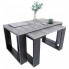 Komplet dwóch stolików kawowych beton + czarny - Juna 4X