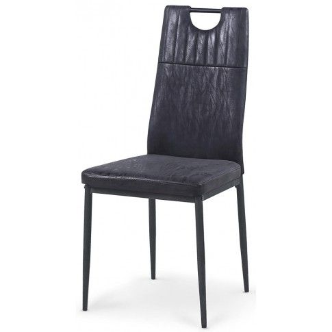Zdjęcie produktu Krzesło tapicerowane Levin - czarne.
