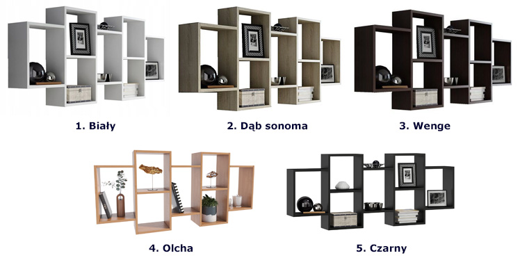 Regał wiszący z 8 półkami Fremont, 3X