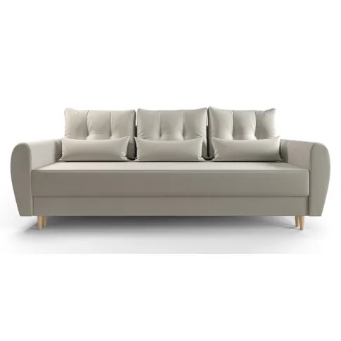 beżowa welwetowa sofa Castello 3X