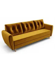 Musztardowa sofa rozkładana - Castello 3X w sklepie Edinos.pl