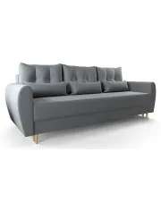 Popielata sofa rozkładana - Castello 3X w sklepie Edinos.pl