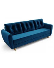 Granatowa sofa z funkcją spania - Castello 3X w sklepie Edinos.pl