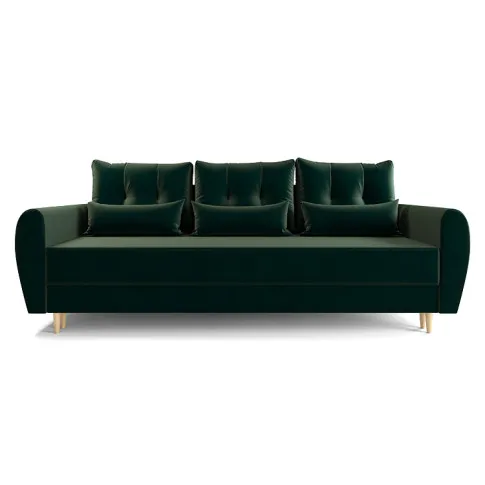 zielona welwetowa sofa Castello 3X