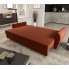 aranżacja z pomarańczową rozłożoną sofą Castello 3X