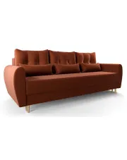 Pomarańczowa sofa rozkładana - Castello 3X