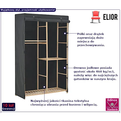 Gerom ciemnoszara szafa