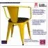 Fotografia Krzesło loftowe Kimmi - żółte z kategorii Restauracje i kawiarnie