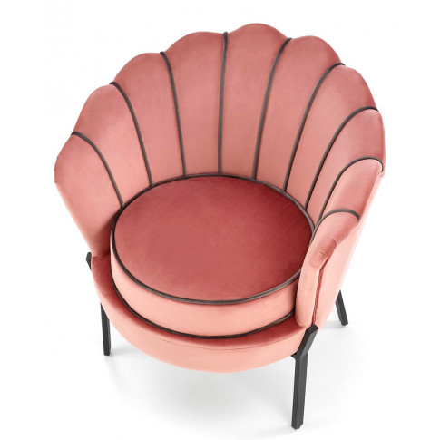 Różowy fotel tapicerowany Esmar
