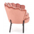 Welurowy fotel Esmar róż