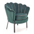 Zielony fotel wypoczynkowy muszelka - Esmar