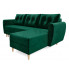 Zielona kanapa narożna rozkładana Castello 4X