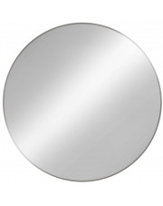 Srebrne okrągłe lustro ścienne - Ekola 6 rozmiarów