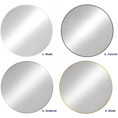 kolory nowoczesnego okrągłego lustra łazienkowego ecola