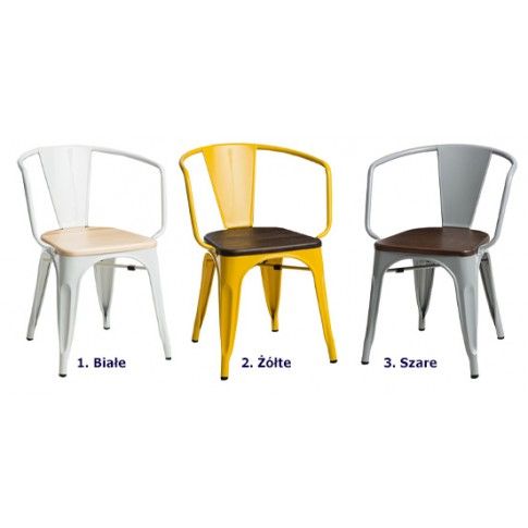 Zdjęcie krzesło loftowe Kimmi białe do kawiarni - sklep Edinos.pl