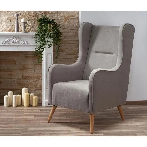 Zdjęcie popielaty fotel wypoczynkowy do salonu Fonsi | Edinos.pl