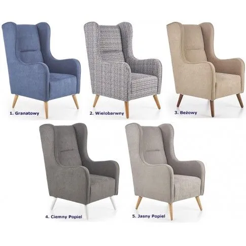 Szczegółowe zdjęcie nr 4 produktu Fotel wypoczynkowy uszak Fonsi - jasny popiel