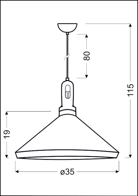 Biała lampa wisząca - K141-Obsydian