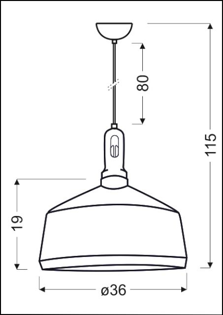 Nowoczesna lampa do salonu - K140-Obsydian