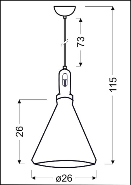 Nowoczesna biała lampa wymiary - K139-Obsydian