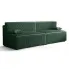 Zielona rozkładana sztruksowa sofa z funkcją spania - Manila 3X