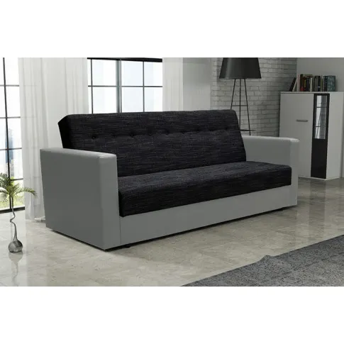 Wizualizacja aranżacji z wersalką czarny szary Feris