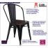 Fotografia Krzesło loftowe Kimmi 2X - czarne z kategorii Krzesła metalowe